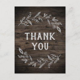 Cartão Postal Ramificações Curvas | Wooden Obrigado