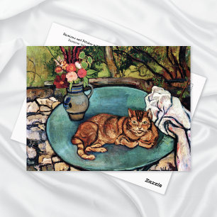 Cartão Postal Raminou Com Vase Carnações Suzanne Valadon