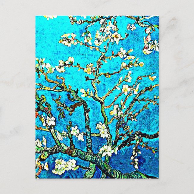 Cartão Postal Ramos com Flores de Amendoeira (Frente)