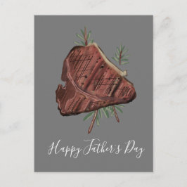 Cartão Postal Ramos de Alecrim do Bife T Bone do Dia dos Pais