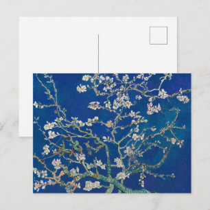Cartão Postal Ramos de Amendoeira em Flor (Índigo) Van Gogh