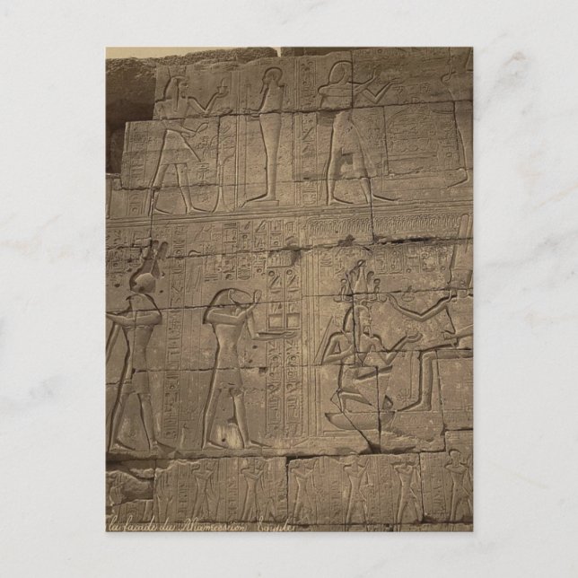Cartão Postal Ramusseum. Egito cerca de 1867 (Frente)