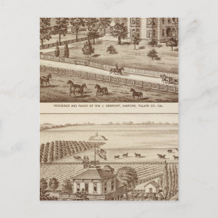 Cartão Postal Ranches, Hanford, Cal