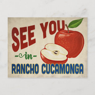 Cartão Postal Rancho Cucamonga California Apple - Viagens vintag