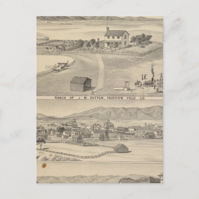 Cartão Postal rancho Winters Dutton (Frente)