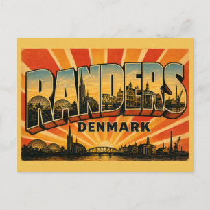 Cartão Postal Randers Dinamarca Cidade Histórica do Rio