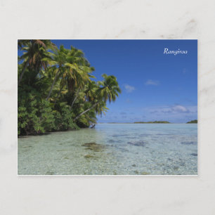 Cartão Postal Rangiroa Blue Lagoon Polinésia Francesa