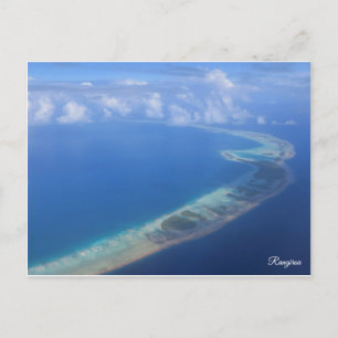 Cartão Postal Rangiroa de avião