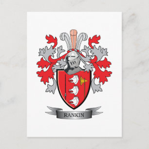 Cartão Postal Rankin Family Crest Casaco de Armas
