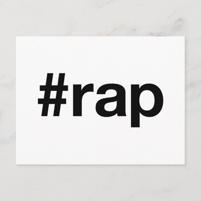 Cartão Postal RAP Hashtag (Frente)