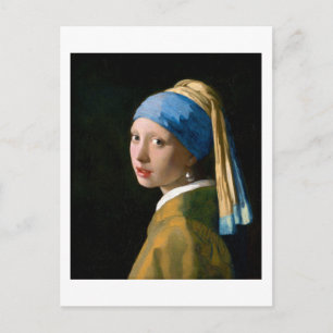 Cartão Postal Rapariga com brinco de pérola, Johannes Vermeer, 1