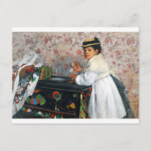 Cartão Postal Rapariga com chapéu, Edgar Degas