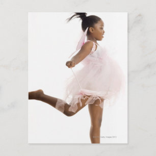 Cartão Postal Rapariga com fantasia de fada