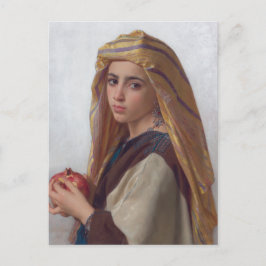 Cartão Postal Rapariga com romã por Bouguereau
