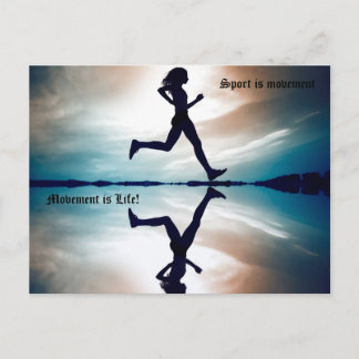 Cartão Postal Rapariga corre