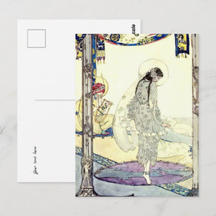 Cartão Postal Rapariga Dançando Antiga por Jessie M. King