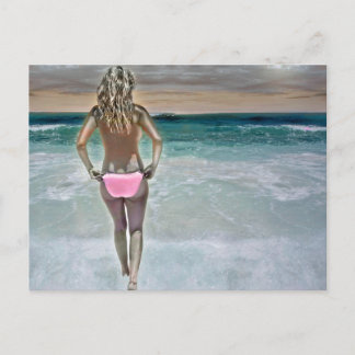 Cartão Postal Rapariga de Praia Mexicana
