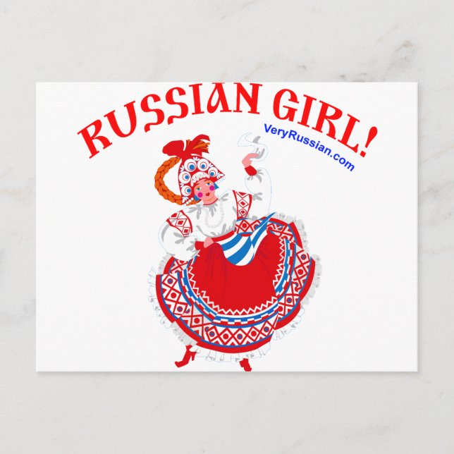 Cartão Postal Rapariga Russa! (Frente)