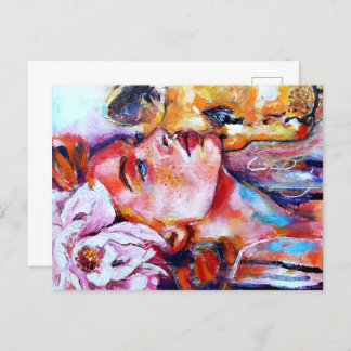 Cartão Postal Rapariga Vermelha por LenaTerzi