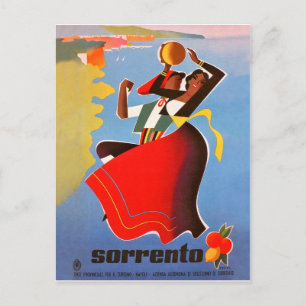 Cartão Postal Raparigas dançantes de Sorrento, Itália, viagens v