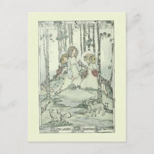 Cartão Postal Raparigas e lambidas por Jessie Marion King