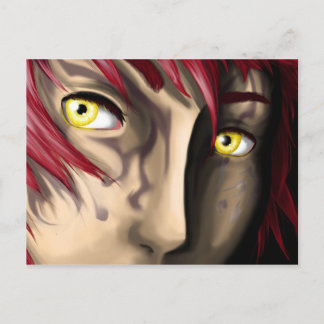 Cartão Postal Rapaz Aleatório No Modo Emo