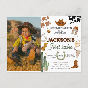 Cartão Postal Rapaz Meu Primeiro primeiro aniversario de Rodeio