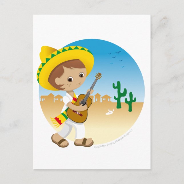 Cartão Postal rapaz mexicano (Frente)