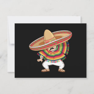 Cartão Postal Rapaz Mexicano Dabbing Poncho Cinco de Mayo