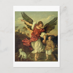 Cartão Postal Raphael e Tobias, 1507-8 (petróleo no painel)