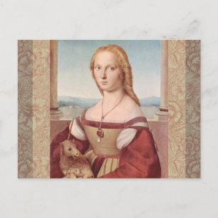 Cartão Postal Raphael Lady e Unicorn Classic