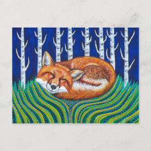 Cartão Postal Raposa Dormindo