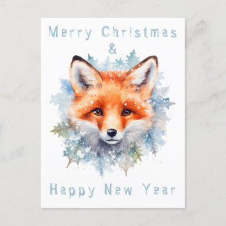 Cartão Postal Raposa e Natal