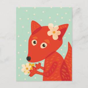 Cartão Postal Raposa Fofa Animal Fofo