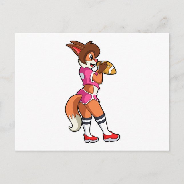 Cartão Postal Raposa nos Esportes de Futebol (Frente)