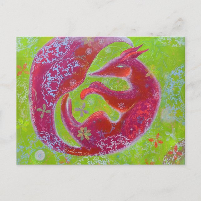 Cartão Postal Raposa preguiçosa. (Frente)