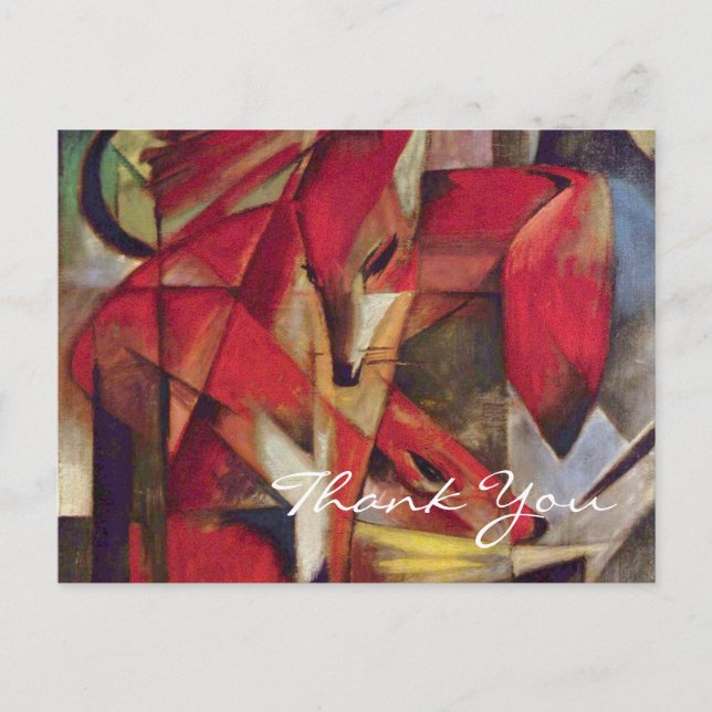 Cartão Postal Raposas de Franz Marc (Frente)