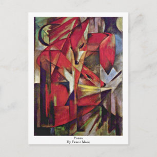 Cartão Postal Raposas Por Franz Marc