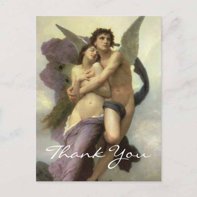 Cartão Postal Rapto de Psyche de Bouguereau (Frente)
