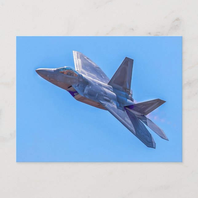 Cartão Postal Raptor Martin F-22A Lockheed (Frente)