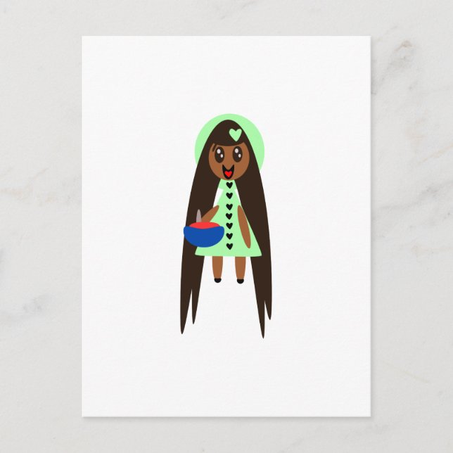 Cartão Postal Rapunzel e a sopa de tomate mágico (Frente)