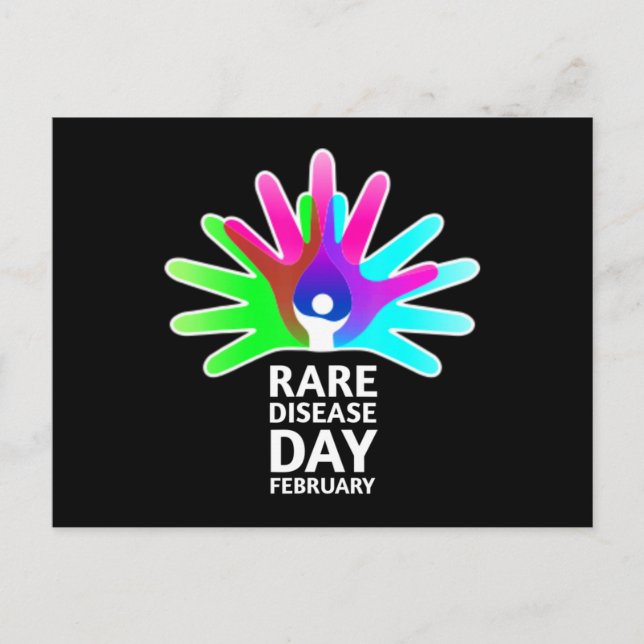 Cartão Postal Rare Diseases Day 2022 - Rare Disease Awareness T- (Frente)