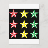 Rasta e estrelas pretas