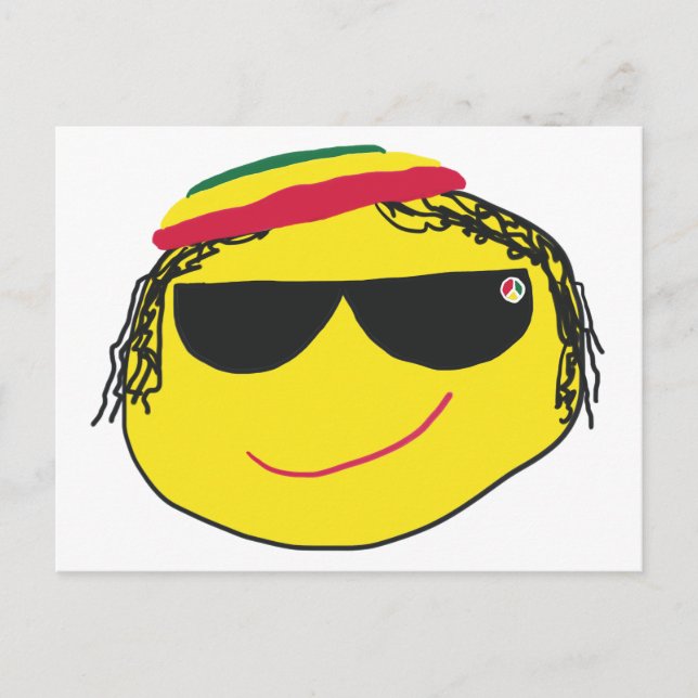 Cartão Postal Rasta Emoji (Frente)