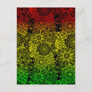 Cartão Postal Rasta Flower