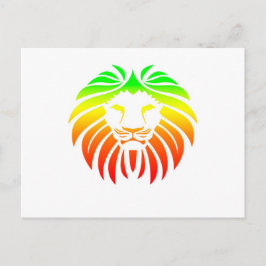 Cartão Postal Rasta Lion Head