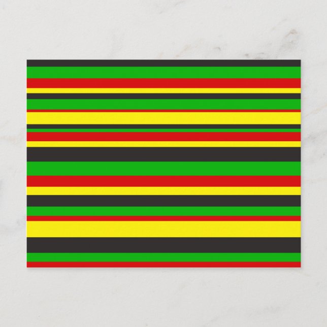 Cartão Postal Rasta Stripes (Frente)
