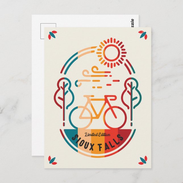 Cartão Postal Rastreio de bicicleta de Sioux (Frente/Verso)