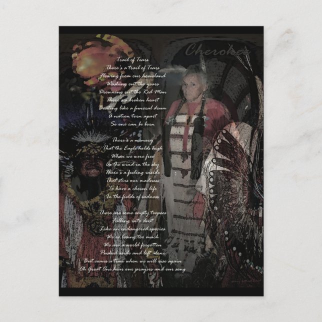 Cartão Postal rastro das lágrimas (Frente)