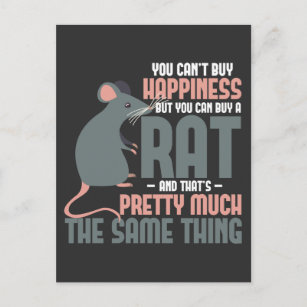 Cartão Postal Rat Lover Felicidade Pequeno Rodante Proprietário 